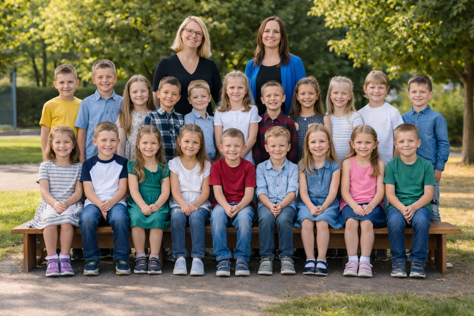 Ilustrační třídní fotografie dětí ve školce